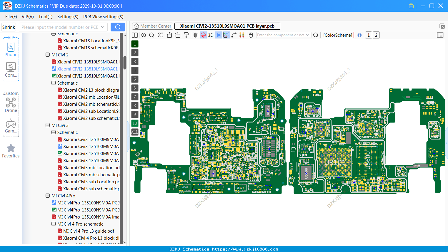 Xiaomi CIVI2-13510L9SMOA01 PCB Layer